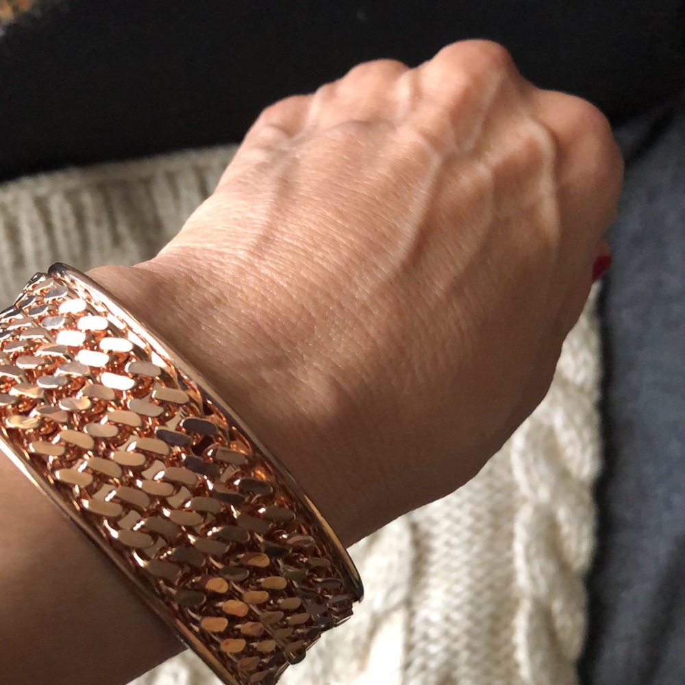 QVC Milor Italy Rosegold tone Bronze Bangle